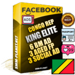 SUPER TRUST KING ELITE Congo Rep Facebook Ad Accounts - 6 BM Ad Accounts + 3 Ad Accounts on King Profile + 3 aged Fan Pages with huge organic reach and active subscribers