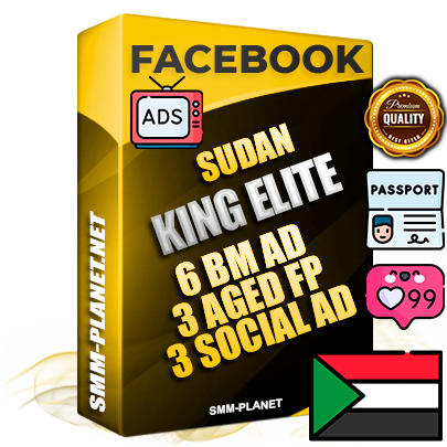SUPER TRUST KING ELITE Sudanese Facebook Ad Accounts - 6 BM Ad Accounts + 3 Ad Accounts on King Profile + 3 aged Fan Pages with huge organic reach and active subscribers