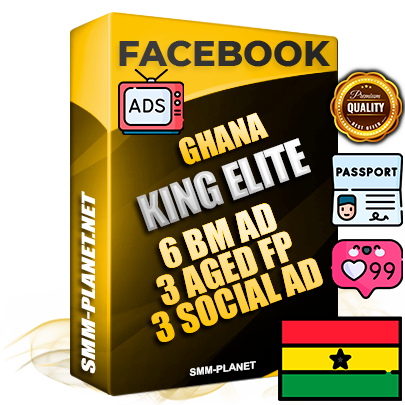 SUPER TRUST KING ELITE Ghanaian Facebook Ad Accounts - 6 BM Ad Accounts + 3 Ad Accounts on King Profile + 3 aged Fan Pages with huge organic reach and active subscribers