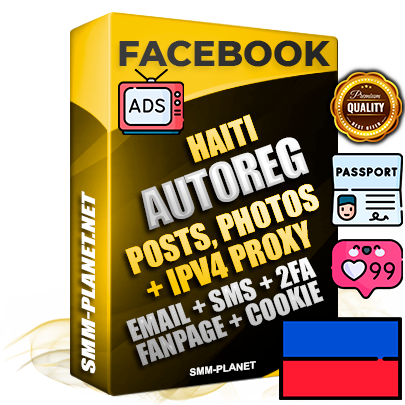 Ultimate Haitian PREMIUM AutoReg Facebook Accounts - Fully Loaded (Posts : Multi-Photos : Info)