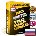 SUPER TRUST KING PRO Russian Facebook Ad Accounts - 8 BM Ad Accounts + 4 Ad Accounts on King Profile + 4 aged Fan Pages with huge organic reach and active subscribers