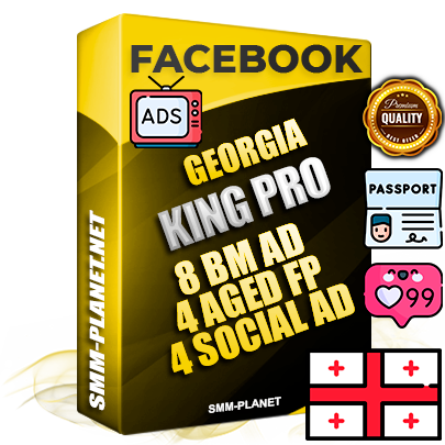 SUPER TRUST KING PRO Georgian Facebook Ad Accounts - 8 BM Ad Accounts + 4 Ad Accounts on King Profile + 4 aged Fan Pages with huge organic reach and active subscribers