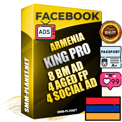 SUPER TRUST KING PRO Armenian Facebook Ad Accounts - 8 BM Ad Accounts + 4 Ad Accounts on King Profile + 4 aged Fan Pages with huge organic reach and active subscribers