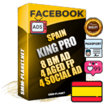 SUPER TRUST KING PRO Spanish Facebook Ad Accounts - 8 BM Ad Accounts + 4 Ad Accounts on King Profile + 4 aged Fan Pages with huge organic reach and active subscribers
