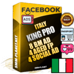 SUPER TRUST KING PRO Italian Facebook Ad Accounts - 8 BM Ad Accounts + 4 Ad Accounts on King Profile + 4 aged Fan Pages with huge organic reach and active subscribers