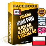 SUPER TRUST KING PRO Polish Facebook Ad Accounts - 8 BM Ad Accounts + 4 Ad Accounts on King Profile + 4 aged Fan Pages with huge organic reach and active subscribers