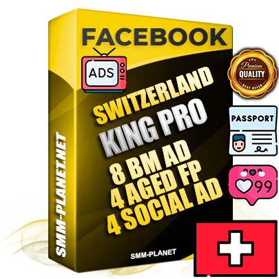 SUPER TRUST KING PRO Swiss Facebook Ad Accounts - 8 BM Ad Accounts + 4 Ad Accounts on King Profile + 4 aged Fan Pages with huge organic reach and active subscribers