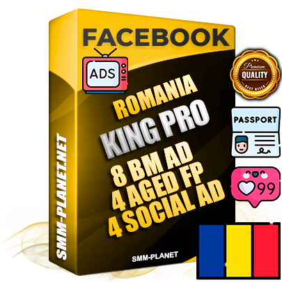 SUPER TRUST KING PRO Romanian Facebook Ad Accounts - 8 BM Ad Accounts + 4 Ad Accounts on King Profile + 4 aged Fan Pages with huge organic reach and active subscribers