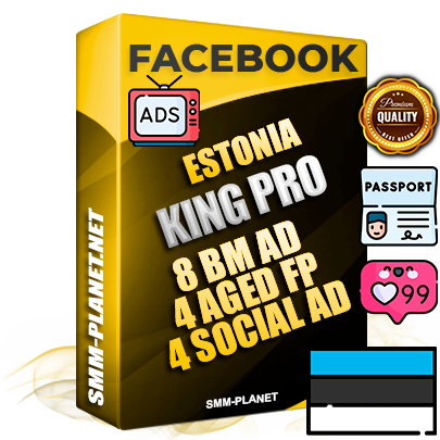 SUPER TRUST KING PRO Estonian Facebook Ad Accounts - 8 BM Ad Accounts + 4 Ad Accounts on King Profile + 4 aged Fan Pages with huge organic reach and active subscribers