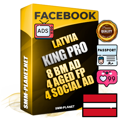 SUPER TRUST KING PRO Latvian Facebook Ad Accounts - 8 BM Ad Accounts + 4 Ad Accounts on King Profile + 4 aged Fan Pages with huge organic reach and active subscribers