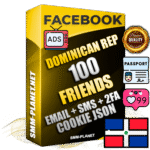 Elite Dominican PREMIUM Handcrafted Facebook Accounts - 100 Authentic Live Friends with High Trust for Ads