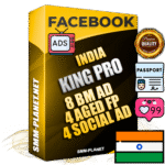 SUPER TRUST KING PRO Indian Facebook Ad Accounts - 8 BM Ad Accounts + 4 Ad Accounts on King Profile + 4 aged Fan Pages with huge organic reach and active subscribers