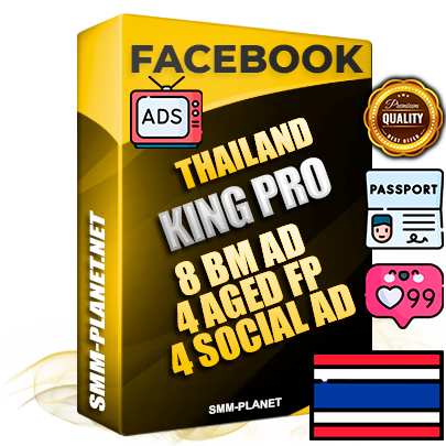 SUPER TRUST KING PRO Thai Facebook Ad Accounts - 8 BM Ad Accounts + 4 Ad Accounts on King Profile + 4 aged Fan Pages with huge organic reach and active subscribers