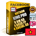SUPER TRUST KING PRO Vietnamese Facebook Ad Accounts - 8 BM Ad Accounts + 4 Ad Accounts on King Profile + 4 aged Fan Pages with huge organic reach and active subscribers