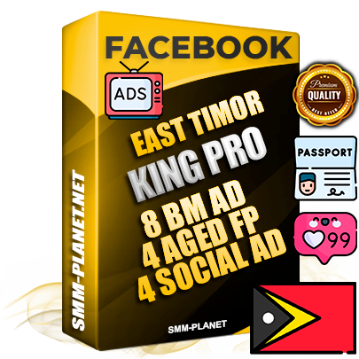 SUPER TRUST KING PRO Timorese Facebook Ad Accounts - 8 BM Ad Accounts + 4 Ad Accounts on King Profile + 4 aged Fan Pages with huge organic reach and active subscribers