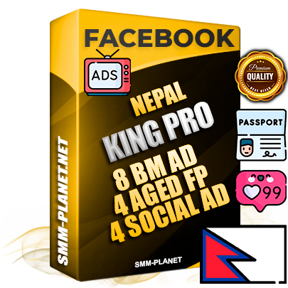 SUPER TRUST KING PRO Nepalese Facebook Ad Accounts - 8 BM Ad Accounts + 4 Ad Accounts on King Profile + 4 aged Fan Pages with huge organic reach and active subscribers