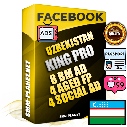 SUPER TRUST KING PRO Uzbek Facebook Ad Accounts - 8 BM Ad Accounts + 4 Ad Accounts on King Profile + 4 aged Fan Pages with huge organic reach and active subscribers