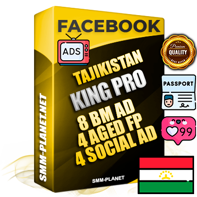 SUPER TRUST KING PRO Tajik Facebook Ad Accounts - 8 BM Ad Accounts + 4 Ad Accounts on King Profile + 4 aged Fan Pages with huge organic reach and active subscribers