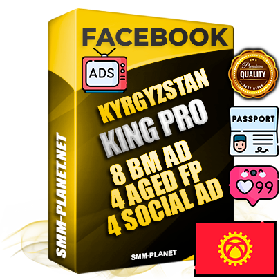 SUPER TRUST KING PRO Kyrgyz Facebook Ad Accounts - 8 BM Ad Accounts + 4 Ad Accounts on King Profile + 4 aged Fan Pages with huge organic reach and active subscribers
