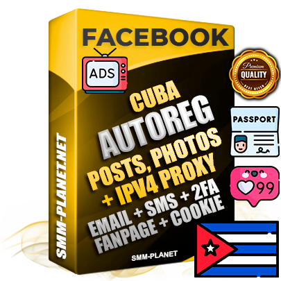 Ultimate Cuban PREMIUM AutoReg Facebook Accounts - Fully Loaded (Posts : Multi-Photos : Info)