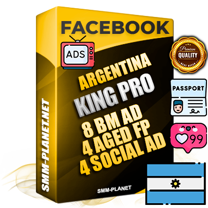 SUPER TRUST KING PRO Argentinian Facebook Ad Accounts - 8 BM Ad Accounts + 4 Ad Accounts on King Profile + 4 aged Fan Pages with huge organic reach and active subscribers