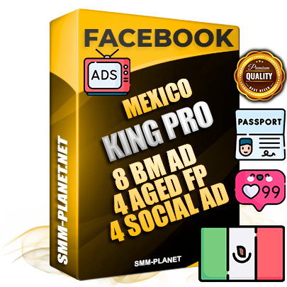SUPER TRUST KING PRO Mexican Facebook Ad Accounts - 8 BM Ad Accounts + 4 Ad Accounts on King Profile + 4 aged Fan Pages with huge organic reach and active subscribers