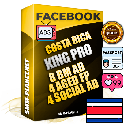 SUPER TRUST KING PRO Costa Rican Facebook Ad Accounts - 8 BM Ad Accounts + 4 Ad Accounts on King Profile + 4 aged Fan Pages with huge organic reach and active subscribers