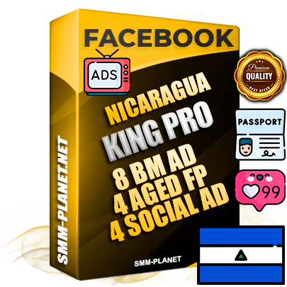 SUPER TRUST KING PRO Nicaraguan Facebook Ad Accounts - 8 BM Ad Accounts + 4 Ad Accounts on King Profile + 4 aged Fan Pages with huge organic reach and active subscribers