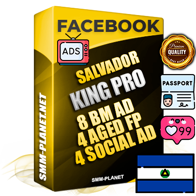 SUPER TRUST KING PRO Salvadoran Facebook Ad Accounts - 8 BM Ad Accounts + 4 Ad Accounts on King Profile + 4 aged Fan Pages with huge organic reach and active subscribers