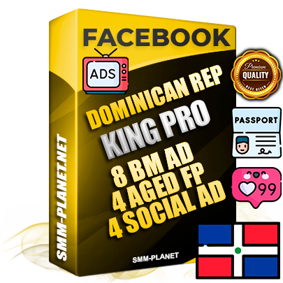SUPER TRUST KING PRO Dominican Facebook Ad Accounts - 8 BM Ad Accounts + 4 Ad Accounts on King Profile + 4 aged Fan Pages with huge organic reach and active subscribers