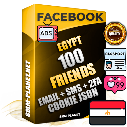 Elite Egyptian PREMIUM Handcrafted Facebook Accounts - 100 Authentic Live Friends with High Trust for Ads