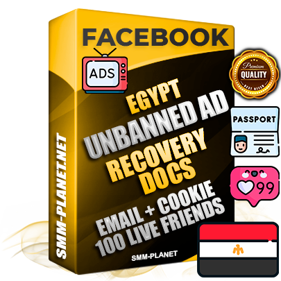 Premium Egyptian Unbanned FB Ad Accounts with Recovery Docs