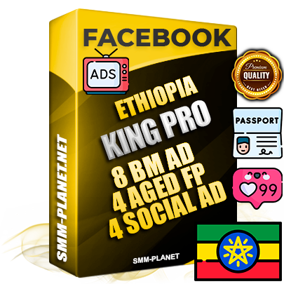 SUPER TRUST KING PRO Ethiopian Facebook Ad Accounts - 8 BM Ad Accounts + 4 Ad Accounts on King Profile + 4 aged Fan Pages with huge organic reach and active subscribers