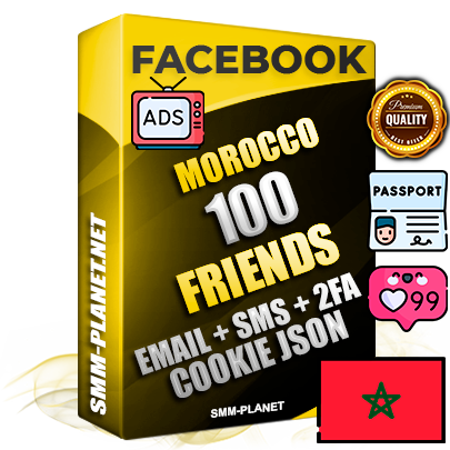 Elite Moroccan PREMIUM Handcrafted Facebook Accounts - 100 Authentic Live Friends with High Trust for Ads