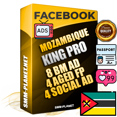 SUPER TRUST KING PRO Mozambican Facebook Ad Accounts - 8 BM Ad Accounts + 4 Ad Accounts on King Profile + 4 aged Fan Pages with huge organic reach and active subscribers