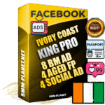 SUPER TRUST KING PRO Ivorian Facebook Ad Accounts - 8 BM Ad Accounts + 4 Ad Accounts on King Profile + 4 aged Fan Pages with huge organic reach and active subscribers
