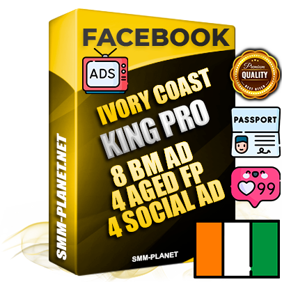 SUPER TRUST KING PRO Ivorian Facebook Ad Accounts - 8 BM Ad Accounts + 4 Ad Accounts on King Profile + 4 aged Fan Pages with huge organic reach and active subscribers