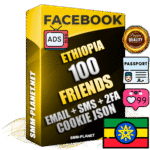 Elite Ethiopian PREMIUM Handcrafted Facebook Accounts - 100 Authentic Live Friends with High Trust for Ads