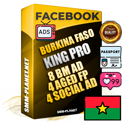 SUPER TRUST KING PRO Burkinabè Facebook Ad Accounts - 8 BM Ad Accounts + 4 Ad Accounts on King Profile + 4 aged Fan Pages with huge organic reach and active subscribers