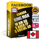 SUPER TRUST KING MAX Canadian Facebook Ad Accounts - 10 BM Ad Accounts + 5 Ad Accounts on King Profile + 5 aged Fan Pages with huge organic reach and active subscribers
