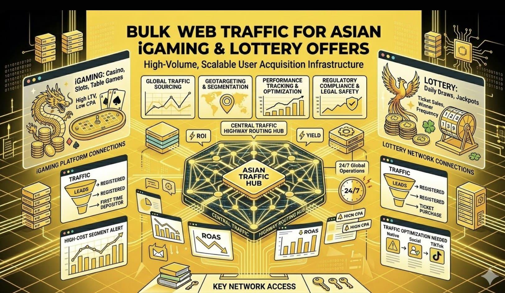 Bulk Web Traffic for Asian iGaming & Lottery Offers