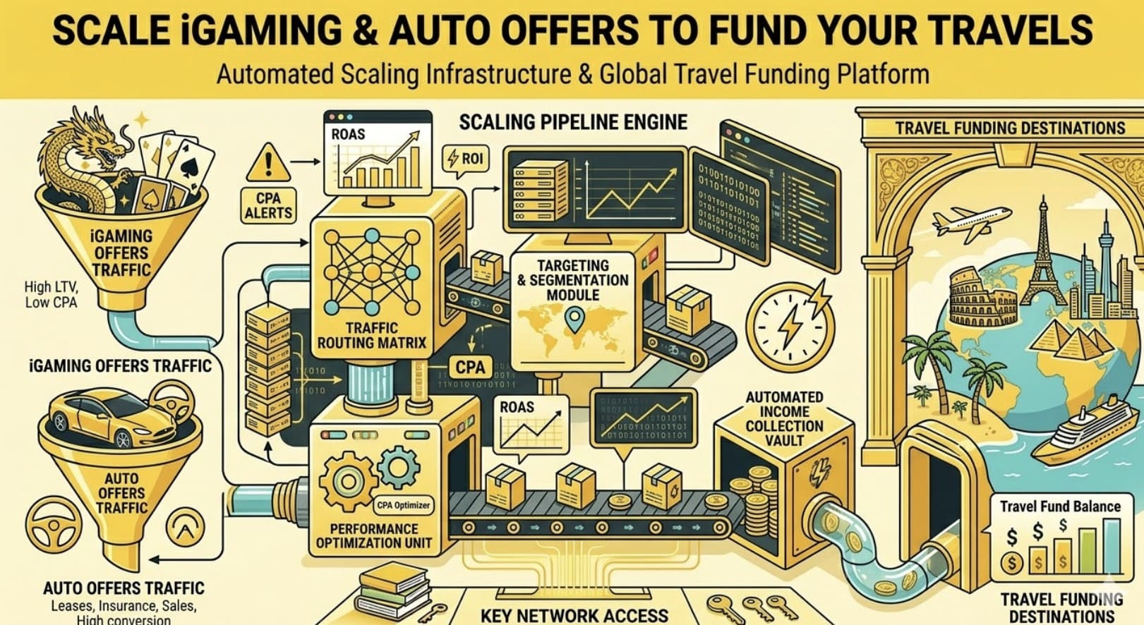 Scale iGaming & Auto Offers to Fund Your Travels